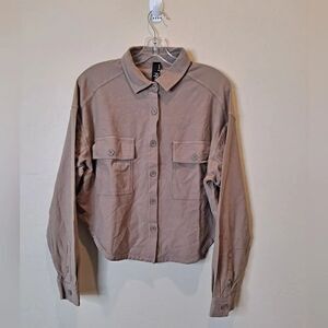 Bobi Los Angeles. Knit Twill Shirt Jacket. Size Medium. NWOT